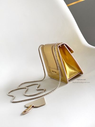 Bvlgari Serpenti Forever Mini Crossbody Bag Deep Gold Textured Calfskin