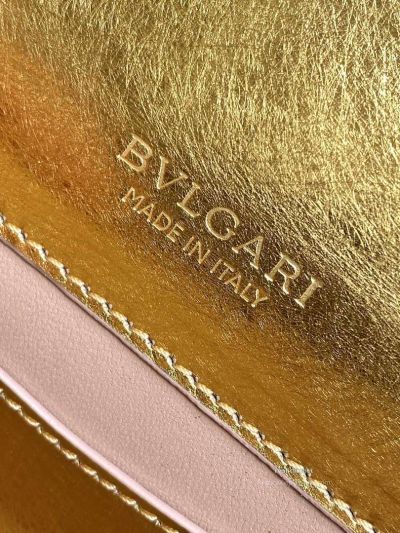 Bvlgari Serpenti Forever Mini Crossbody Bag Deep Gold Textured Calfskin