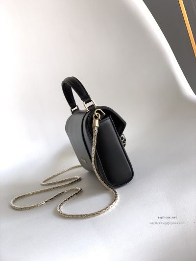 Bvlgari Serpenti Forever Phone Bag Black Calfskin