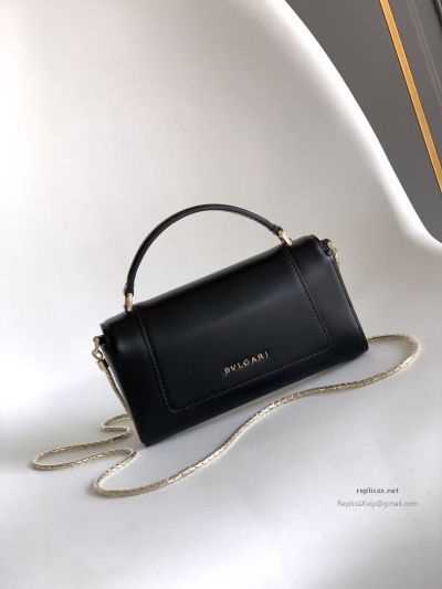 Bvlgari Serpenti Forever Phone Bag Black Calfskin
