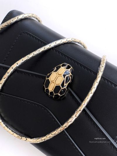 Bvlgari Serpenti Forever Phone Bag Black Calfskin
