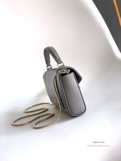 Bvlgari Serpenti Forever Phone Bag Grey Calfskin