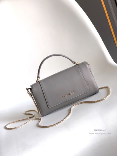 Bvlgari Serpenti Forever Phone Bag Grey Calfskin