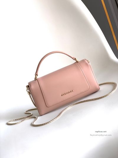 Bvlgari Serpenti Forever Phone Bag Rose Pink Calfskin