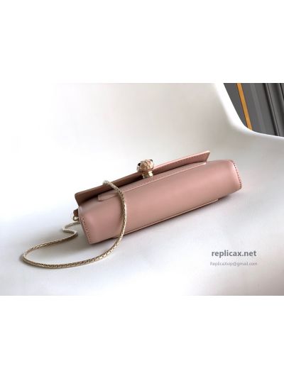 Bvlgari Serpenti Forever Phone Bag Rose Pink Calfskin