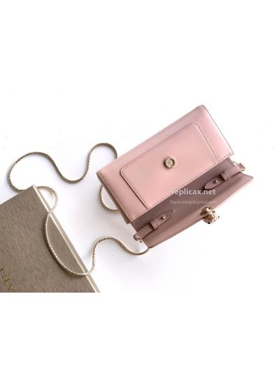 Bvlgari Serpenti Forever Phone Bag Rose Pink Calfskin