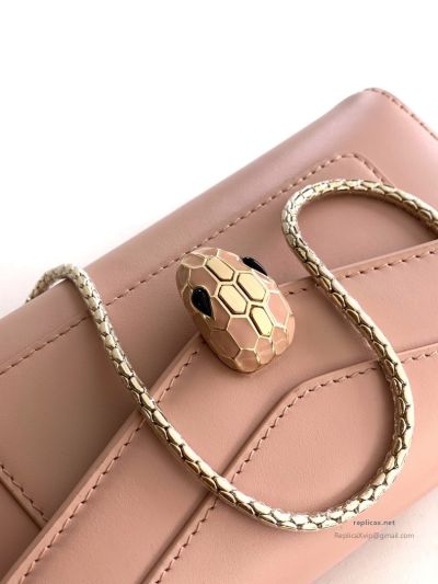 Bvlgari Serpenti Forever Phone Bag Rose Pink Calfskin
