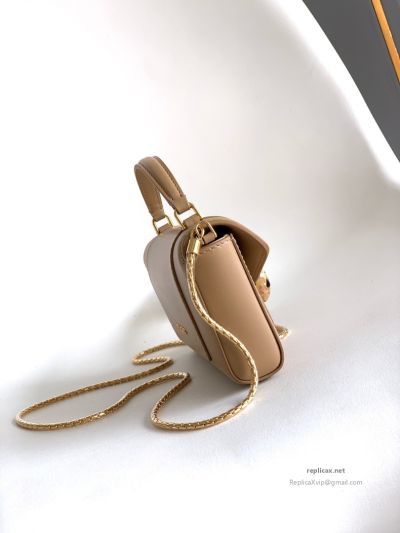 Bvlgari Serpenti Forever Phone Bag Taupe Calfskin