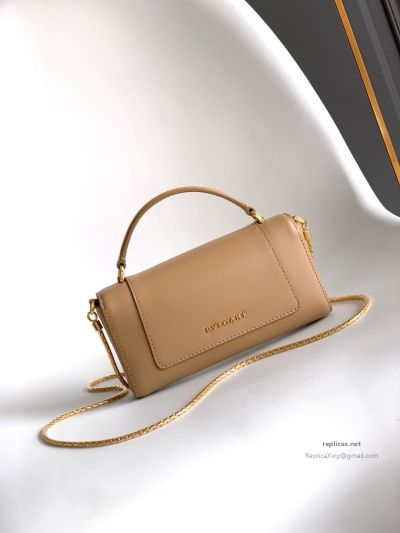 Bvlgari Serpenti Forever Phone Bag Taupe Calfskin