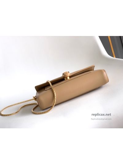 Bvlgari Serpenti Forever Phone Bag Taupe Calfskin