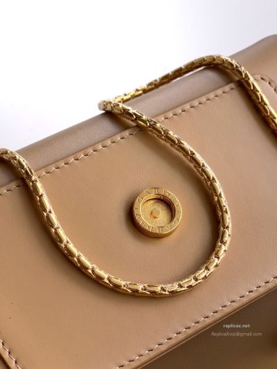 Bvlgari Serpenti Forever Phone Bag Taupe Calfskin