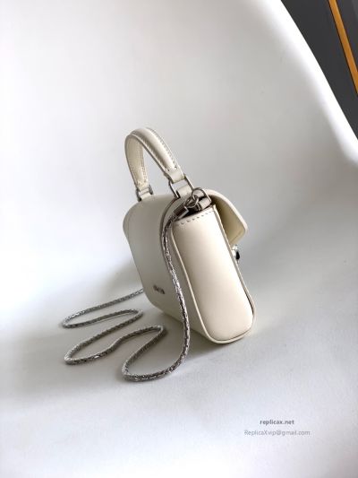 Bvlgari Serpenti Forever Phone Bag White Calfskin