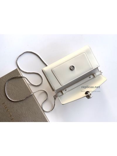 Bvlgari Serpenti Forever Phone Bag White Calfskin
