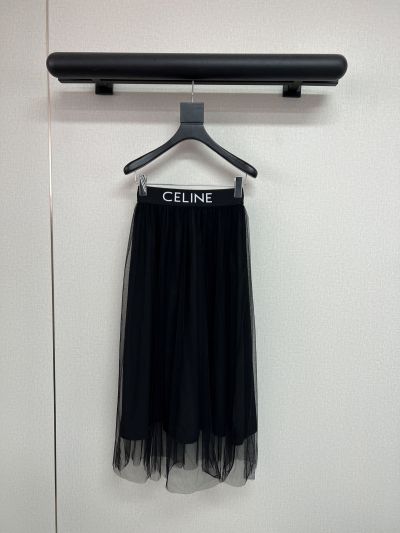 Celine Crew Neck Short Sleeve T-Shirt in White and Black