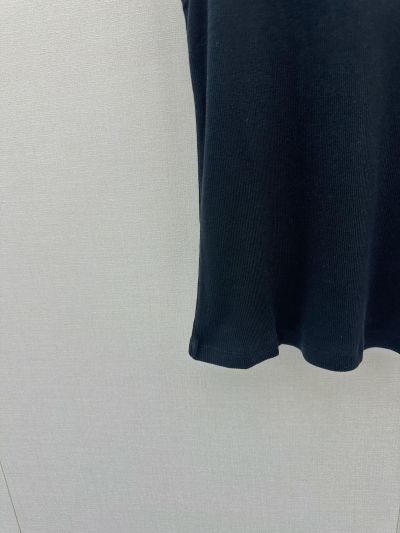 Celine Crew Neck Sleeveless Top in Navy