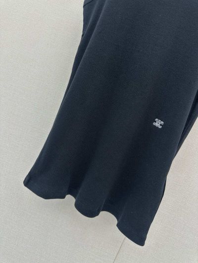 Celine Crew Neck Sleeveless Top in Navy