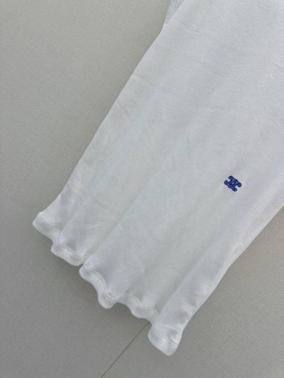 Celine Crew Neck Sleeveless Vest in White