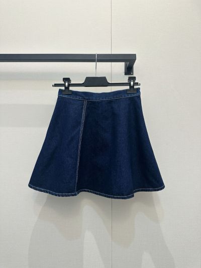 Celine Denim Contrast-Trim Shirt in Navy