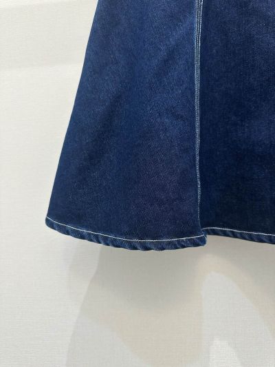 Celine Denim Contrast-Trim Shirt in Navy
