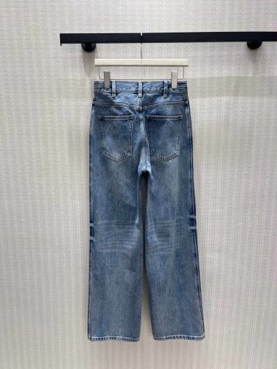 Celine Denim Wide-Leg Pants in Blue