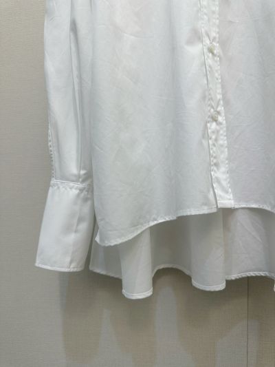Celine Embroidered Long Sleeve Shirt in White