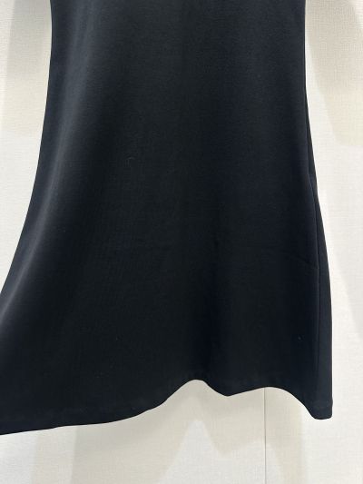 Celine Embroidered Stand Collar Dress in Black