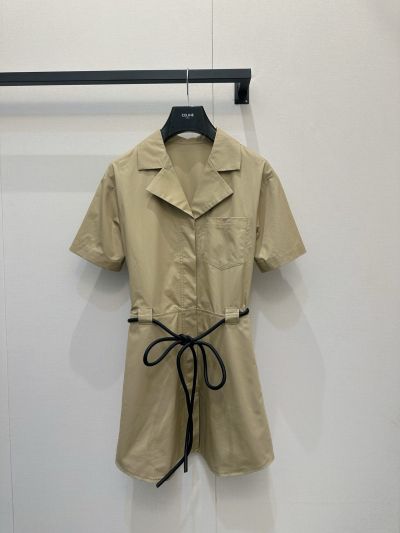 Celine Long Sleeve Silk Shirt in Beige