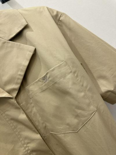 Celine Long Sleeve Silk Shirt in Beige
