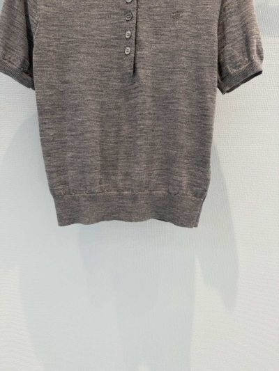 Celine Short Sleeve Embroidered Pants in Grey