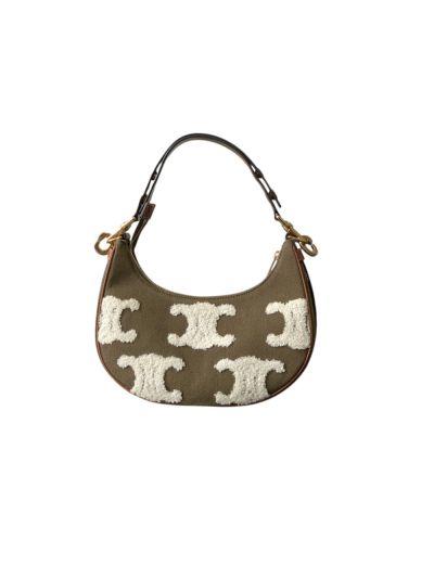 Celine AVA Hobo Shoulder Bag Triomphe Fabric 193952 