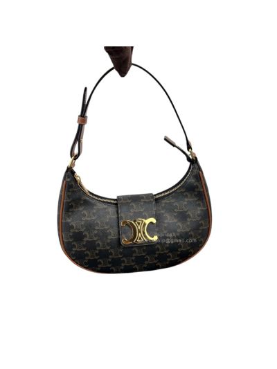 Celine AVA Triomphe Canvas Hobo Shoulder Bags 114493