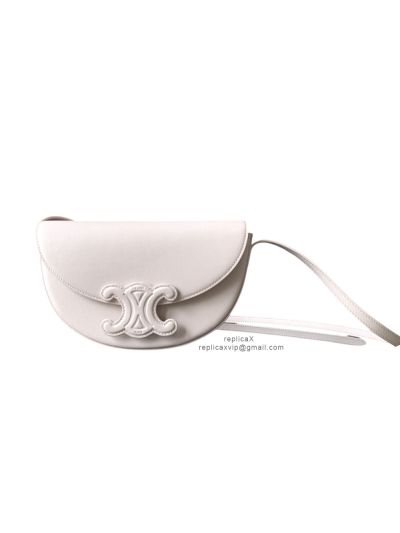 Celine Besace Cuir Triomphe Shoulder Crossbody Bag Pink Smooth Calfskin 111233 