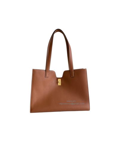 Celine Cabas 16 Smooth Calfskin Shoulder Bag Brown 112583 