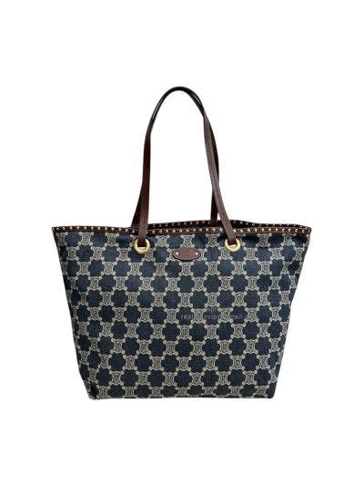 Celine Classic Denim Blue Jeans Fabric Tote Bag 101272 