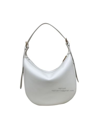 Celine Heloise Hobo Shoulder Bag White Supple Calfskin 114712 114713 