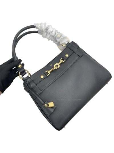 Celine Medium Annabel Top Handle Shoulder Bag Black Supple Calfskin 113343 