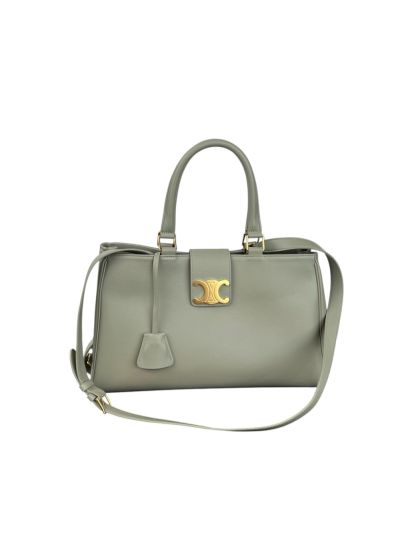 Celine Medium Appoline Shoulder Crossbody Bag Green Supple Calfskin 114963 