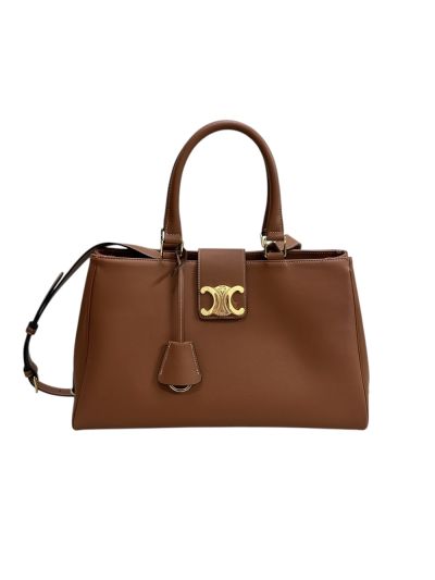 Celine Medium Appoline Supple Calfskin Shoulder Crossbody Bag Brown 114963 