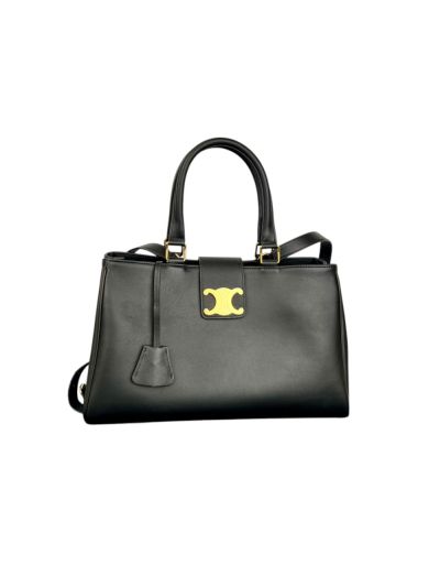 Celine Medium Appoline Supple Calfskin Shoulder Crossbody Bags Black 114963 