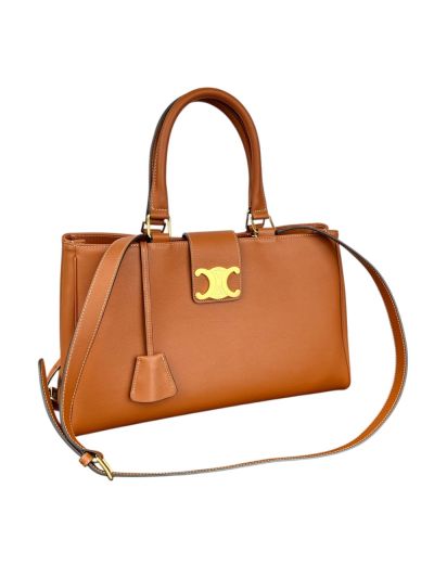 Celine Medium Appoline Supple Calfskin Shoulder Crossbody Bags Brown 114963 