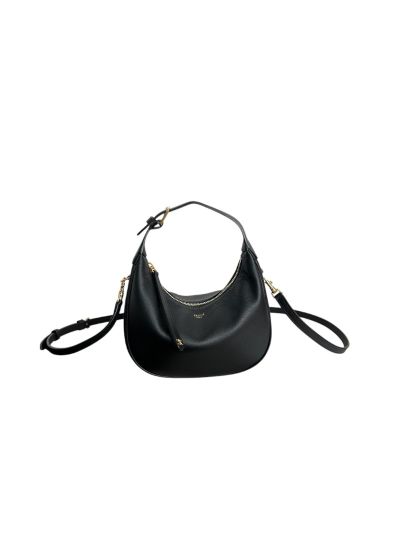 Celine Medium Ava Hobo Shoulder Bag Black Calfskin Leather 120723 