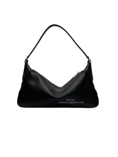Celine Medium Romy Hobo Shoulder Bag Black Supple Calfskin 197443 