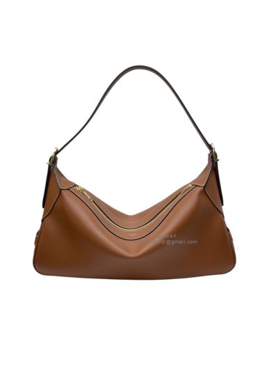 Celine Medium Romy Hobo Shoulder Bag Tan Supple Calfskin 197443 