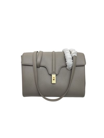 Celine Medium Soft 16 Shoulder Bag Grey Grained Calfskin 195543 