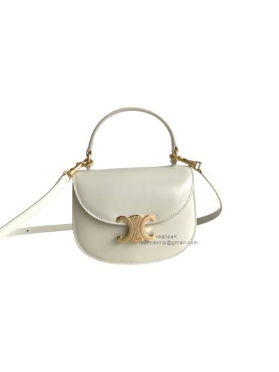 Celine Mini Besace Triomphe Shoulder Crossbody Bag off White 10L063 