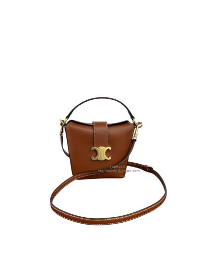 Celine Mini Bucket Shoulder Crossbody Bag Brown Smooth Calfskin 10K943 
