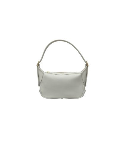 Celine Mini Romy White Supple Calfskin Leather Hobo Shoulder Bag 10K123 