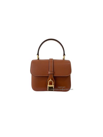 Celine Mini Tabou Shoulder Crossbody Bag with Padlock Brown Calfskin 10L343 
