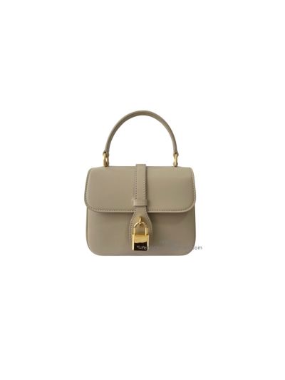 Celine Mini Tabou Shoulder Crossbody Bag with Padlock Beige Calfskin 10L343 