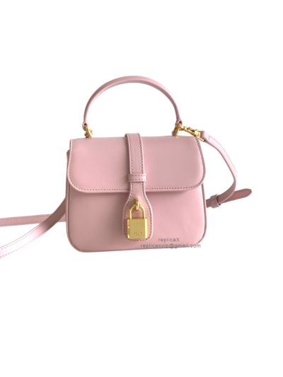 Celine Mini Tabou Shoulder Crossbody Bag with Padlock Pink Calfskin 10L343 